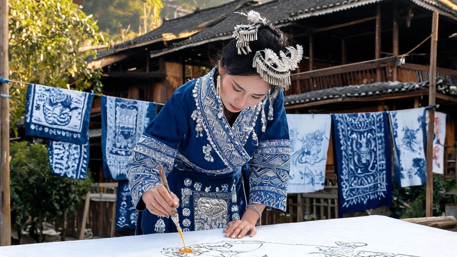 蜡染技艺