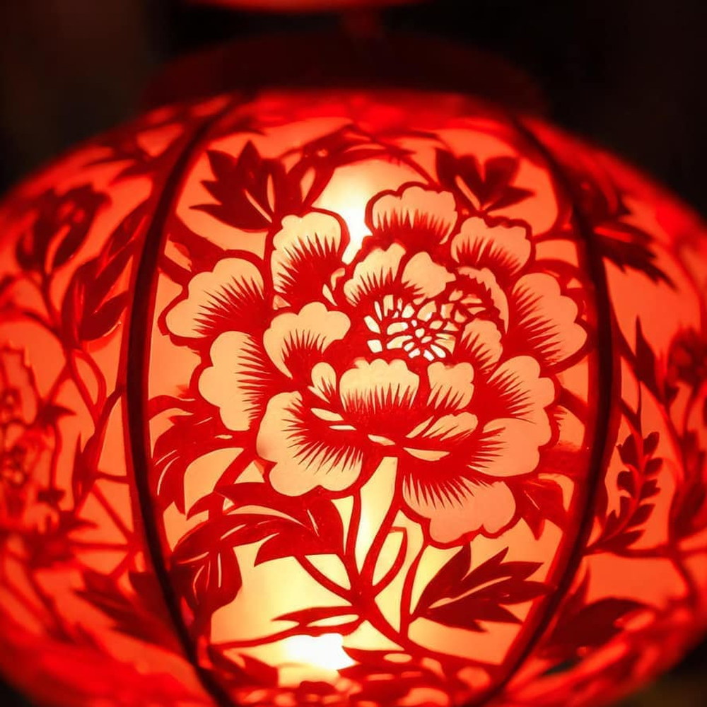 剪纸灯罩