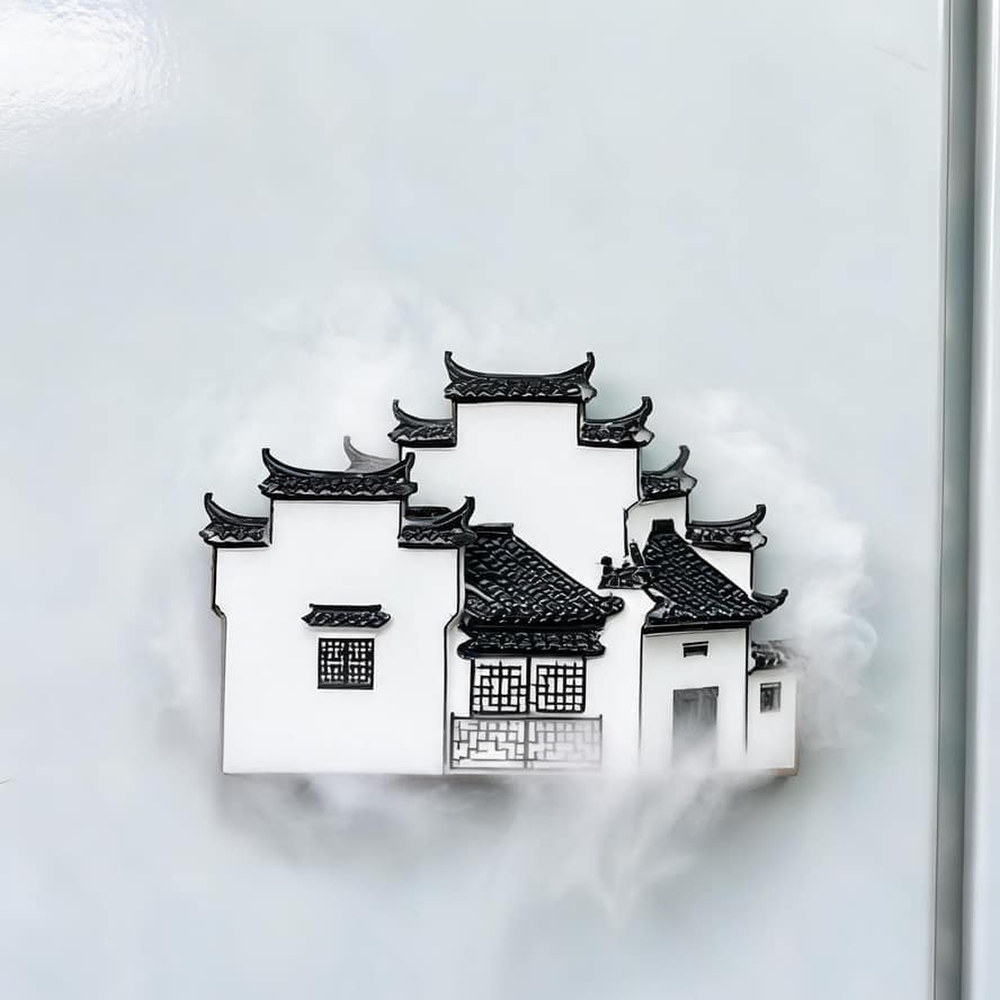 马头墙/徽派建筑冰箱贴