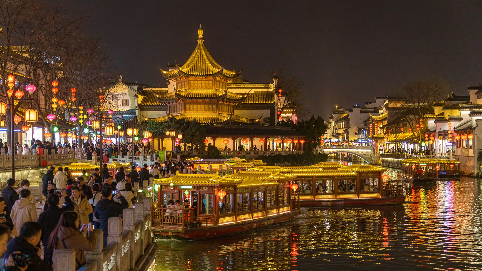 南京夫子庙·秦淮灯会（示意图）
