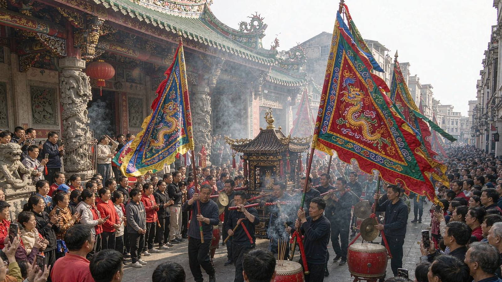 潮州青龙古庙·营老爷出巡（示意图）