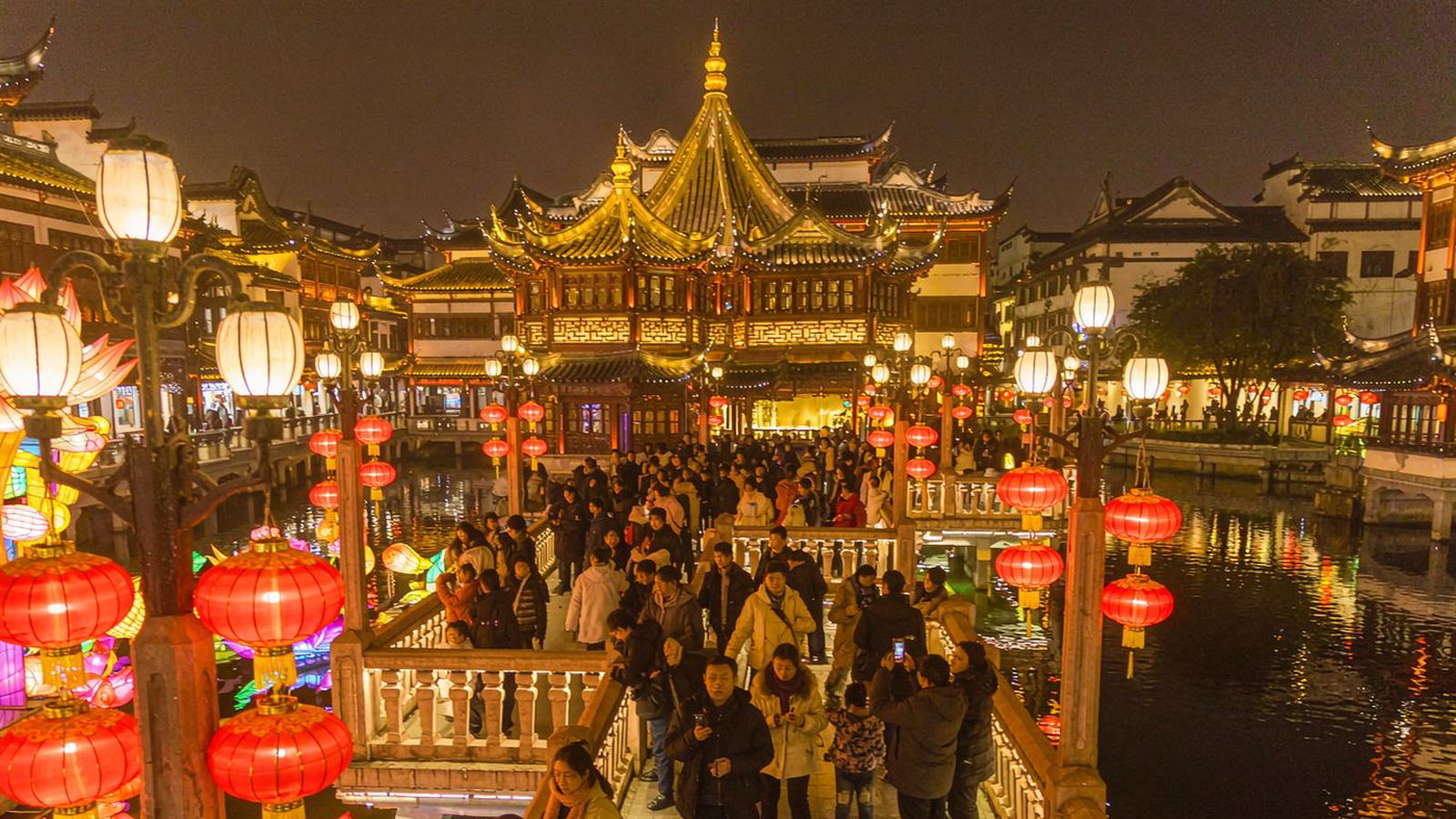 豫园 · 九曲桥灯区（示意图）